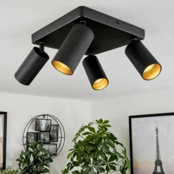 Luminaires Scandinaves-hofstein Plafonnier Trutielle Noir, 4 lumières
