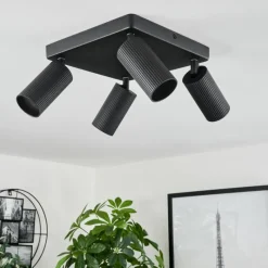 Luminaires Scandinaves-hofstein Plafonnier Trutielle Noir, 4 lumières