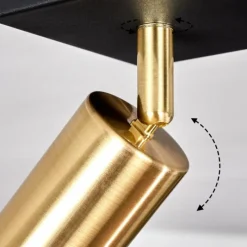 Lampes Dorées-hofstein Plafonnier Tulia Noir, 2 lumières