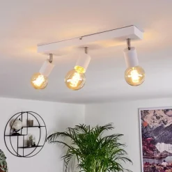 Lampes Vintages & Rétros-hofstein Plafonnier Tulla Blanc, 3 lumières