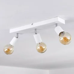 Lampes Vintages & Rétros-hofstein Plafonnier Tulla Blanc, 3 lumières