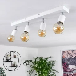 Lampes Vintages & Rétros-hofstein Plafonnier Tulla Blanc, 4 lumières
