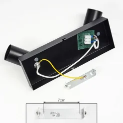 Lampes Vintages & Rétros-hofstein Plafonnier Tulla Chrome, Noir, 2 lumières