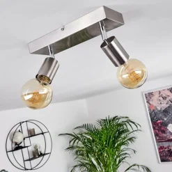 Lampes Vintages & Rétros-hofstein Plafonnier Tulla Nickel mat, 2 lumières