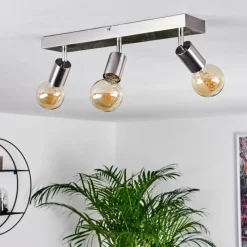 Lampes Vintages & Rétros-hofstein Plafonnier Tulla Nickel mat, 3 lumières