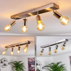 Lampes Vintages & Rétros-hofstein Plafonnier Tulla Nickel mat, 4 lumières