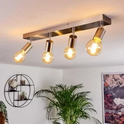 Lampes Vintages & Rétros-hofstein Plafonnier Tulla Nickel mat, 4 lumières