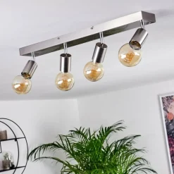 Lampes Vintages & Rétros-hofstein Plafonnier Tulla Nickel mat, 4 lumières