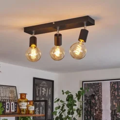 Lampes Vintages & Rétros-hofstein Plafonnier Tulla Noir, 3 lumières