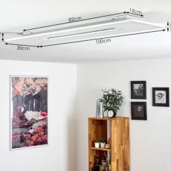 hofstein Plafonnier Turbalá LED Blanc, 1 lumière, Télécommandes, Changeur de couleurs* Éclairage Led