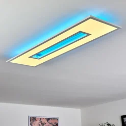 hofstein Plafonnier Turbalá LED Blanc, 1 lumière, Télécommandes, Changeur de couleurs* Éclairage Led