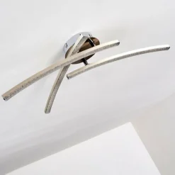 hofstein Plafonnier Tusula LED Acier inoxydable, 3 lumières