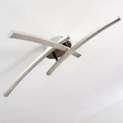 hofstein Plafonnier Tusula LED Acier inoxydable, 3 lumières