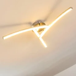 hofstein Plafonnier Tusula LED Acier inoxydable, 3 lumières