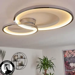 hofstein Plafonnier Tuzik LED Chrome, 1 lumière