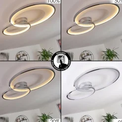 hofstein Plafonnier Tuzik LED Chrome, 1 lumière