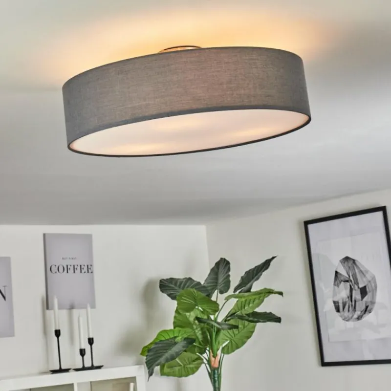 Lampes En Tissu-hofstein Plafonnier Tveid Nickel mat, 3 lumières