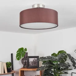 Lampes En Tissu-hofstein Plafonnier Tveid Nickel mat, 2 lumières