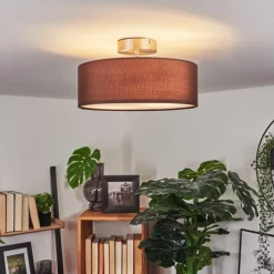 Lampes En Tissu-hofstein Plafonnier Tveid Nickel mat, 2 lumières