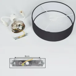 Lampes En Tissu-hofstein Plafonnier Tveid Nickel mat, 2 lumières