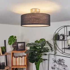 Lampes En Tissu-hofstein Plafonnier Tveid Nickel mat, 2 lumières