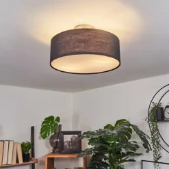 Lampes En Tissu-hofstein Plafonnier Tveid Nickel mat, 2 lumières