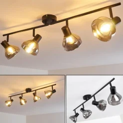 hofstein Plafonnier Tyksov Noir, 4 lumières