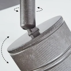 Lampes Vintages & Rétros-hofstein Plafonnier Tyldom Gris, Argenté, 4 lumières