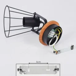 Lampes Vintages & Rétros-hofstein Plafonnier Uatuasa Écru, Noir, 1 lumière