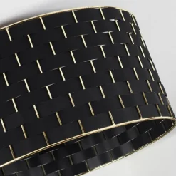 Lampes En Tissu-hofstein Plafonnier Ubac Noir, 1 lumière