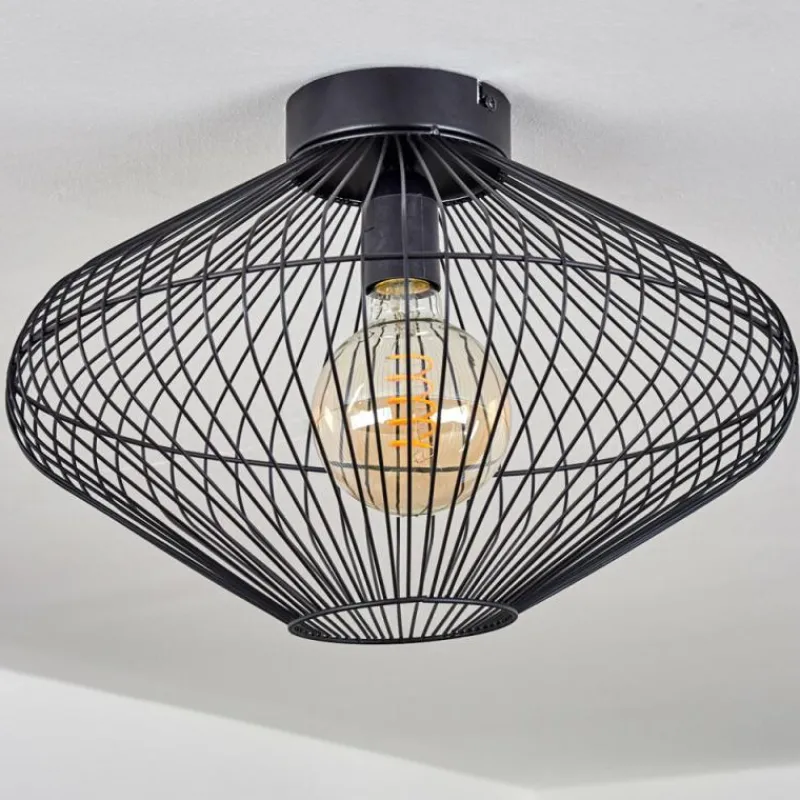 Style Boho-Chic-hofstein Plafonnier Unafo Noir, 1 lumière