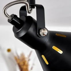 Lampes Dorées-hofstein Plafonnier Upiano Chrome, Noir, 2 lumières