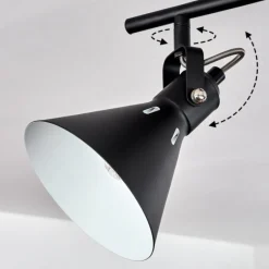 Lampes Industrielles-hofstein Plafonnier Upiano Chrome, Noir, 4 lumières
