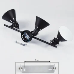Lampes Industrielles-hofstein Plafonnier Upiano Noir, 3 lumières