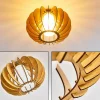 Lampes En Bois-hofstein Plafonnier Valkom Bois clair, Nickel mat, 1 lumière