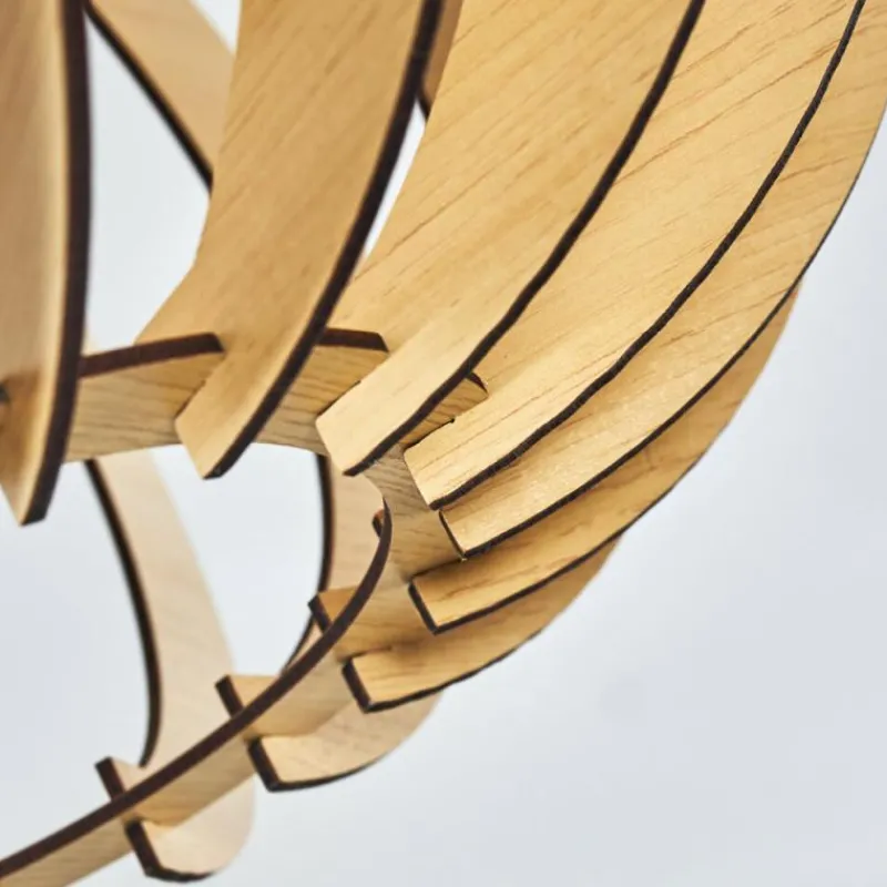 Lampes À Boules-hofstein Plafonnier Valkom Bois clair, 1 lumière