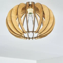 Lampes À Boules-hofstein Plafonnier Valkom Bois clair, 1 lumière