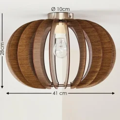 hofstein Plafonnier Valkom Brun, 1 lumière