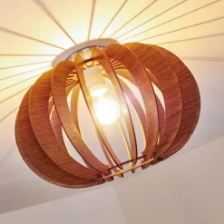 hofstein Plafonnier Valkom Brun, 1 lumière