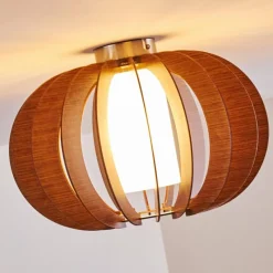 hofstein Plafonnier Valkom Nickel mat, 1 lumière* Plafonniers