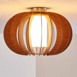 hofstein Plafonnier Valkom Nickel mat, 1 lumière* Plafonniers