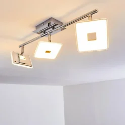 hofstein Plafonnier Vallorbe LED Chrome, 3 lumières* Spots Et Projecteurs