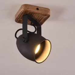 Lampes Industrielles-hofstein Plafonnier Vanuatu Brun, Noir, 1 lumière