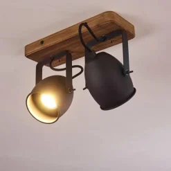 Lampes Industrielles-hofstein Plafonnier Vanuatu Brun, Noir, 2 lumières