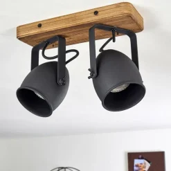 Lampes Industrielles-hofstein Plafonnier Vanuatu Brun, Noir, 2 lumières