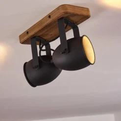 Lampes Industrielles-hofstein Plafonnier Vanuatu Brun, Noir, 2 lumières