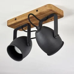 Lampes Industrielles-hofstein Plafonnier Vanuatu Brun, Noir, 2 lumières