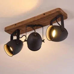 Lampes Industrielles-hofstein Plafonnier Vanuatu Brun, Noir, 3 lumières