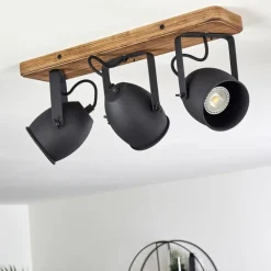 Lampes Industrielles-hofstein Plafonnier Vanuatu Brun, Noir, 3 lumières