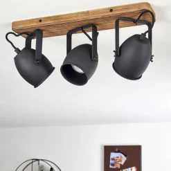 Lampes Industrielles-hofstein Plafonnier Vanuatu Brun, Noir, 3 lumières